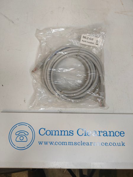 5m Cat6 LSZH Ethernet Patch Cable Booted Grey