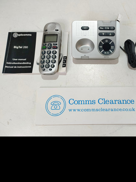 Amplicomms Big Tel 280 Amplified DECT Cordless Answer Machine