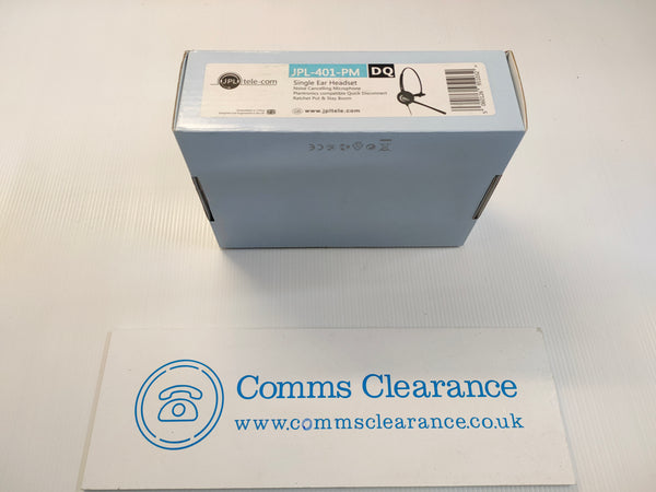 JPL Monaural N/C Office Headset JPL-401-PM (Plantronics QD Compatible)
