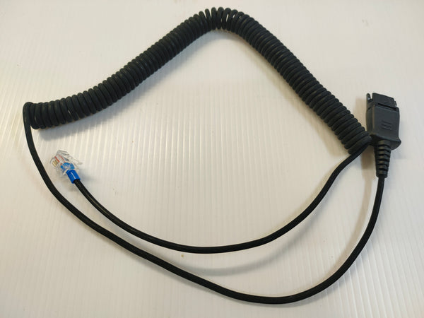 RJ11 QD Bottom Cord for JPL Office Headsets (Plantronics QD Compatible)