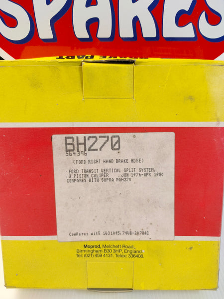 Moprod BH270 / MAH270 Front R/H Brake Hose (Transit)