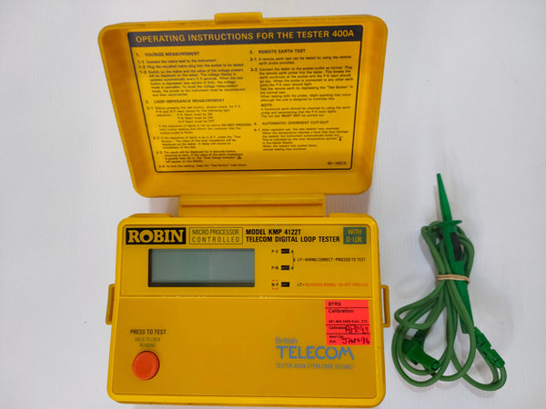 BT Robin KMP4122T Impedance Tester with Earth Test Lead