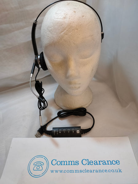 Accutone Monaural USB Headset with In-Line Controls